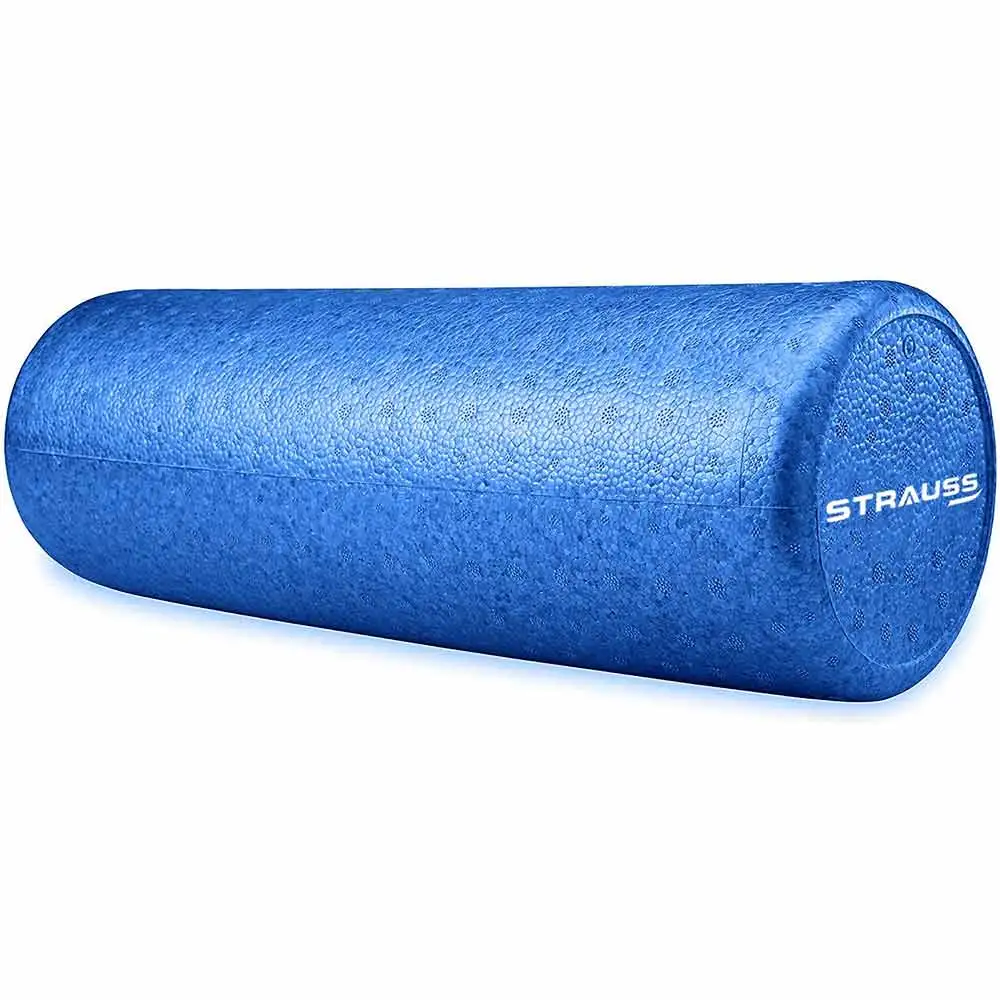 Strauss High Density Yoga Massage Foam Roller,  Blue  45cm