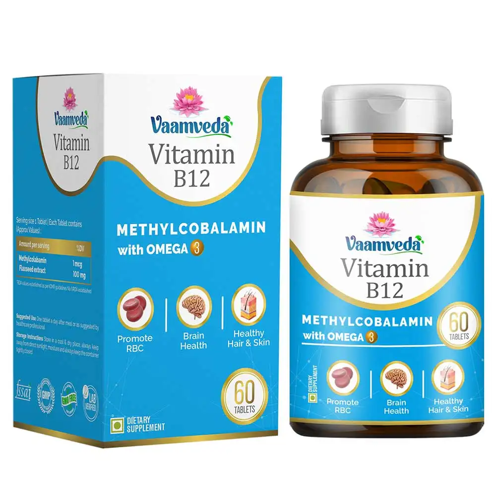 Vaamveda Vitamin B12,  60 tablet(s)  Methylcobalamin Methyl Supplements