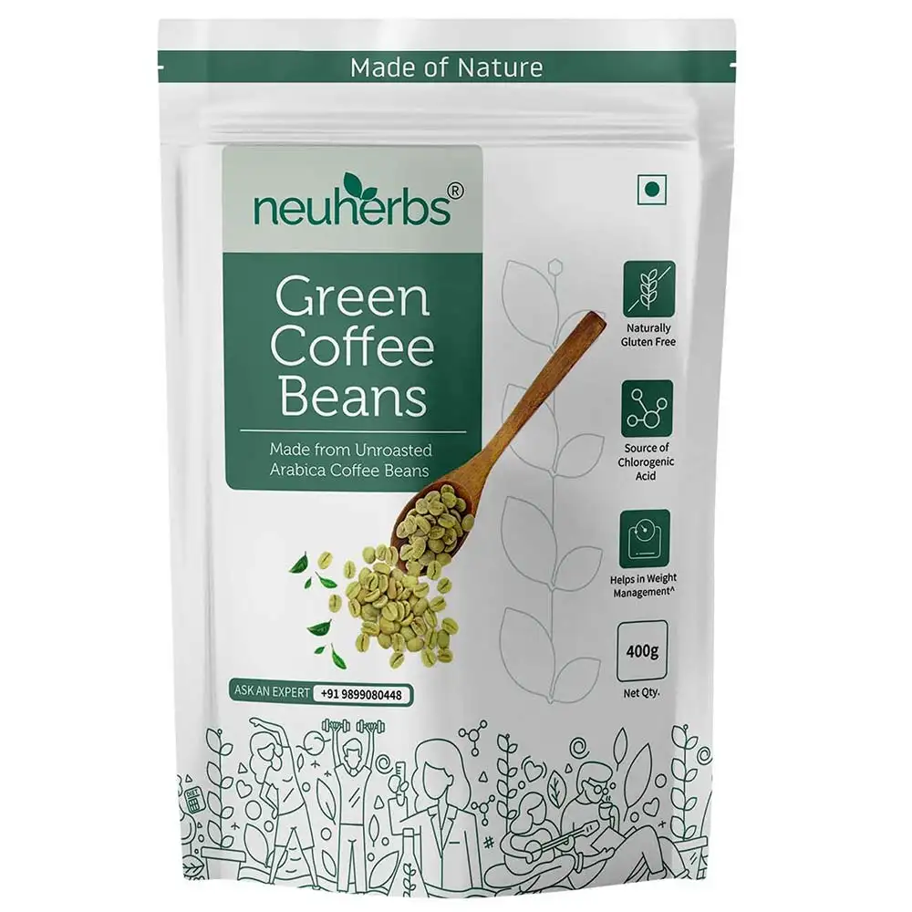 Neuherbs Organic Green Coffee Beans for Weight Loss,  0.4 kg