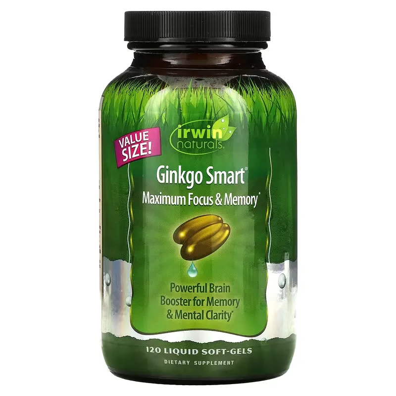 Ginkgo Smart, Maximum Focus & Memory, 120 Liquid Soft-Gels