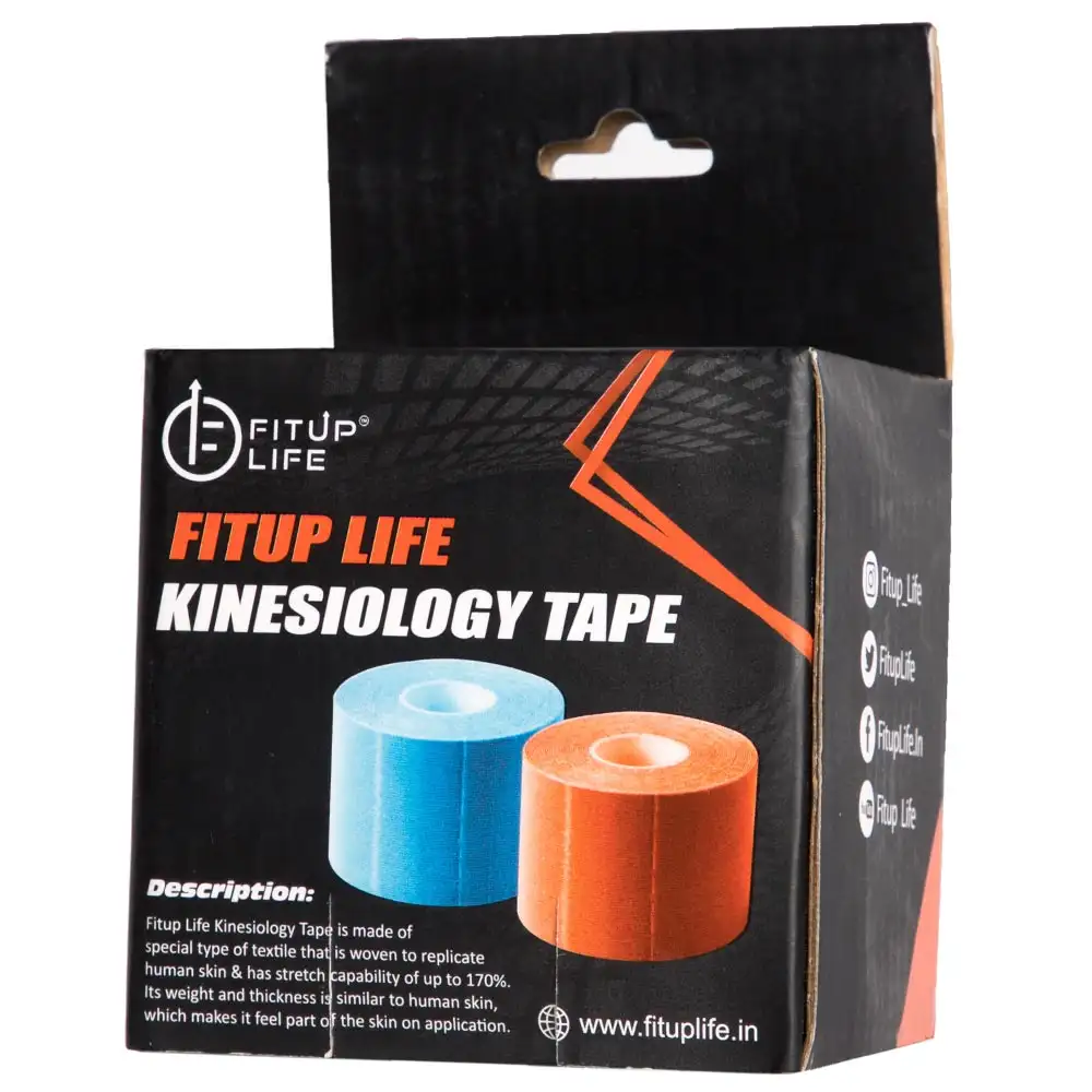 Fitup Life Kinesiology Tape,  Orange  Free Size