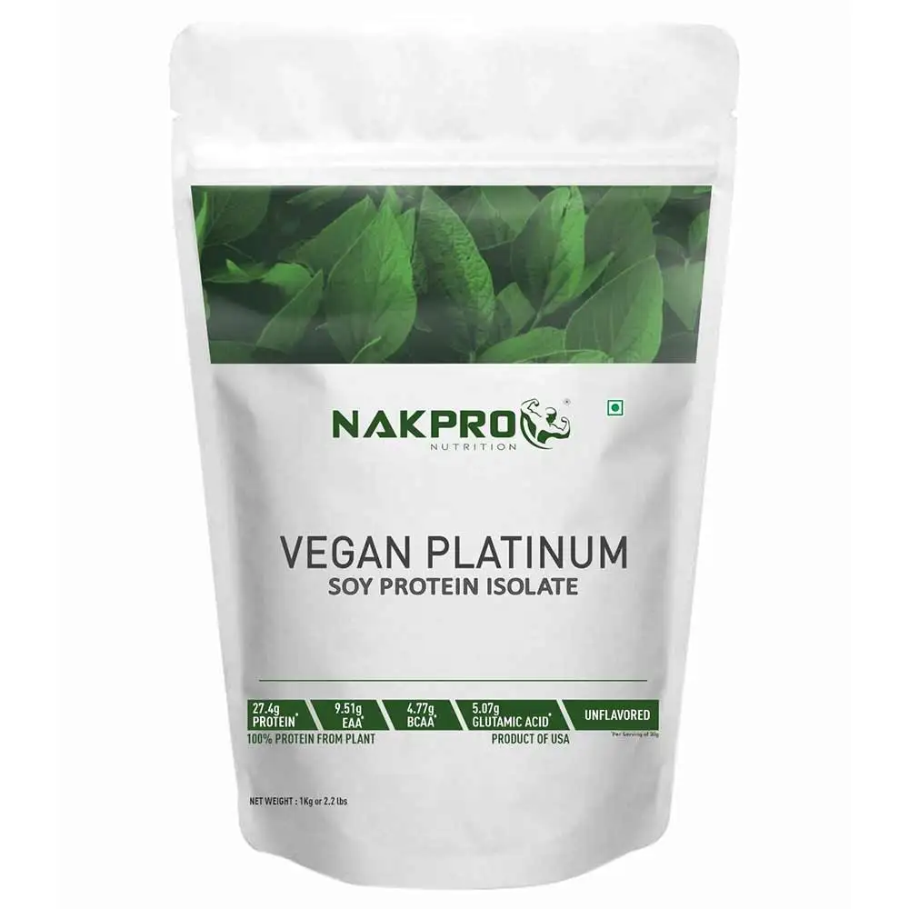 Nakpro Vegan Platinum Soy Protein Isolate,  2.2 lb  Unflavoured