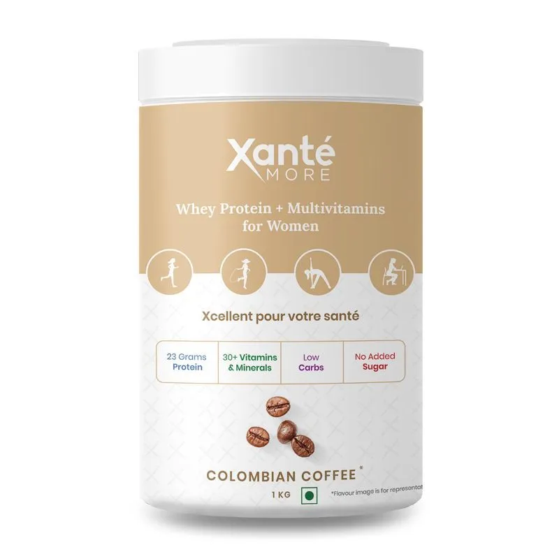 Xante Low Carb 23g Whey Protein For Women - Colombian Coffee Flavour