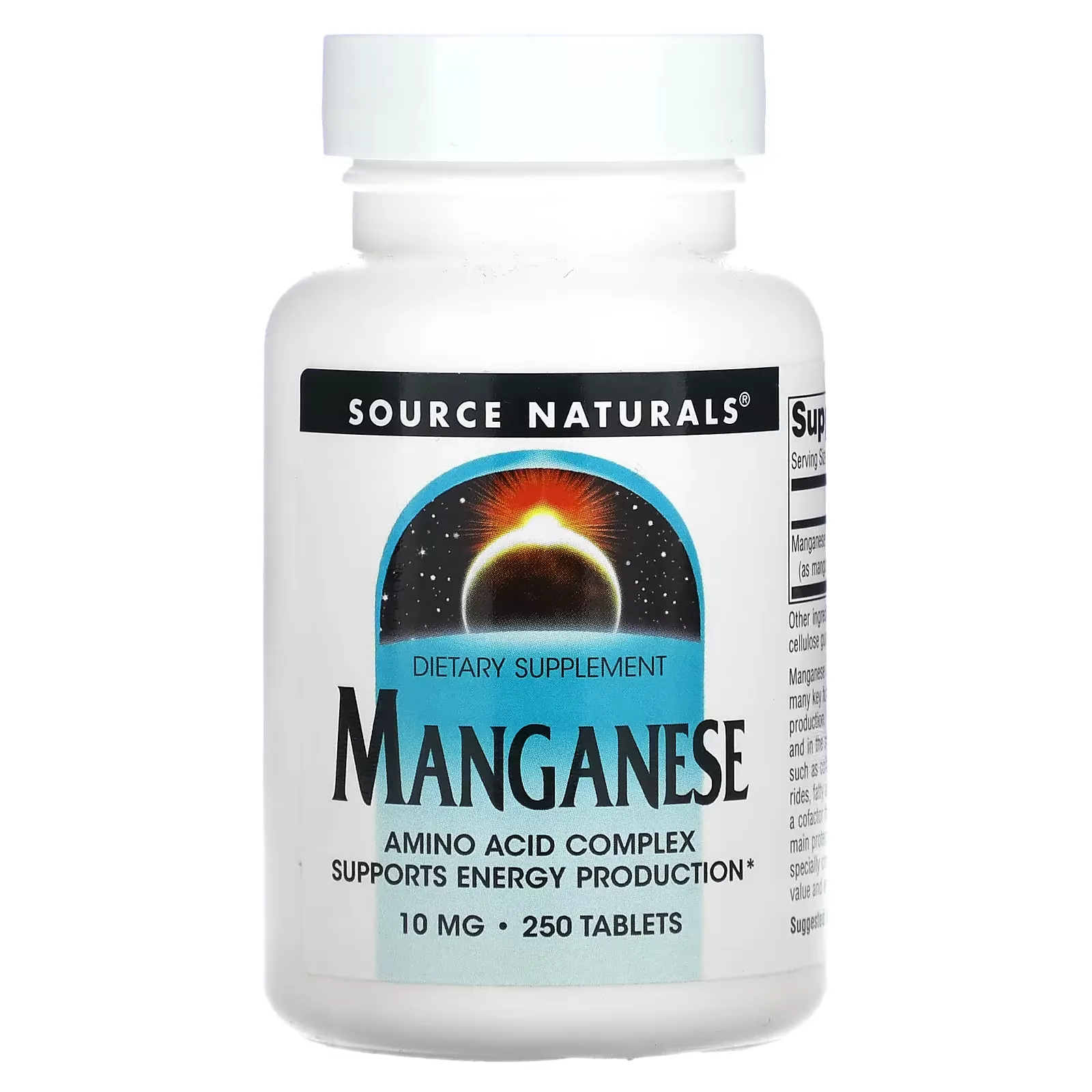 Manganese, 10 mg, 250 Tablets