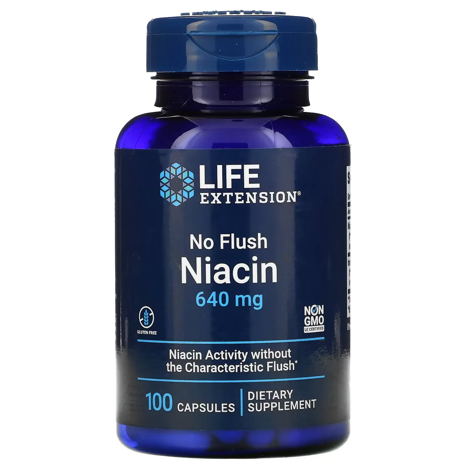 No Flush Niacin, 640 mg, 100 Capsules