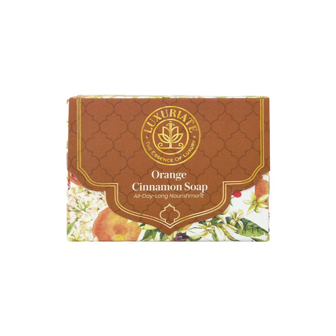 LUXURIATE Naturally Handmade Organic Luxury Orange and Cinnamon Refreshing Handmade Soap Bar