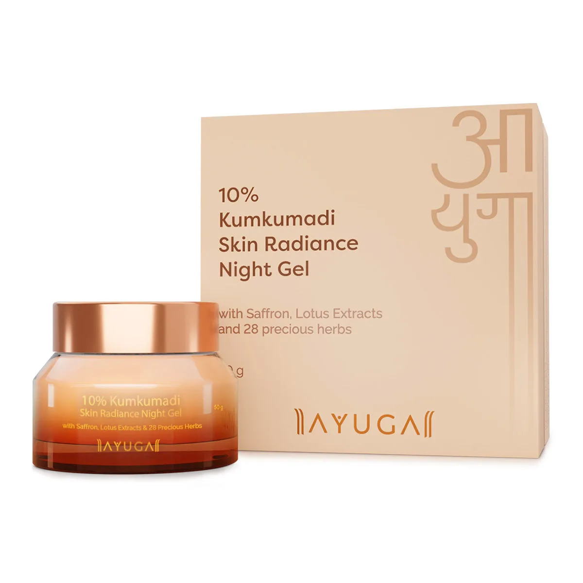 Ayuga 10% Kumkumadi Skin Radiance Night Gel with Saffron & Lotus Extracts