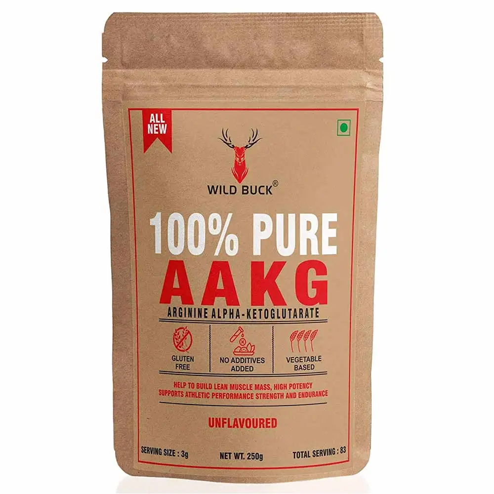 Wild Buck 100% Pure AAKG Arginine Alpha-Ketoglutarate,  250 g