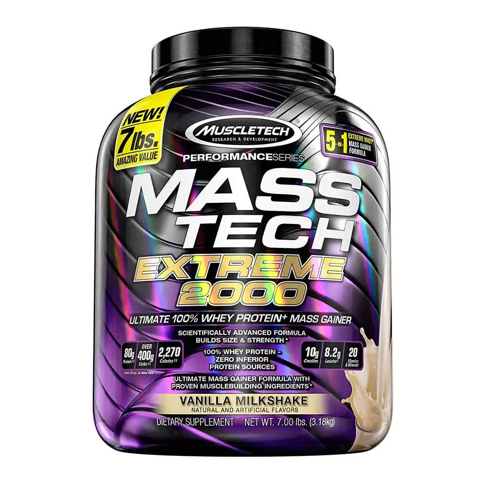 MuscleTech Mass Tech Extreme 2000,  7 lb  Vanilla Milkshake