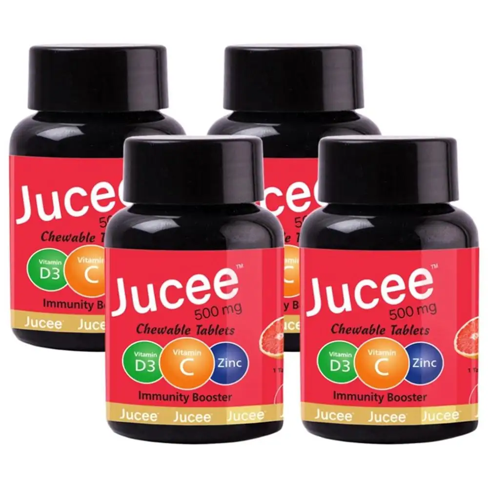 Jucee Immunity Booster,  60 chewable tablet(s)  Delicious Grapefruit (Pack of 4)