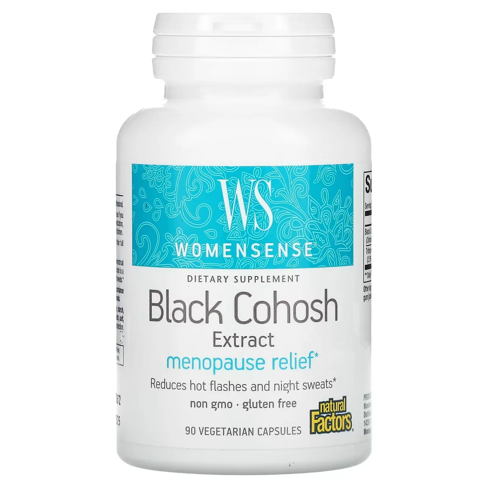 WomenSense, Black Cohosh Extract, Menopause Relief, 90 Vegetarian Capsules