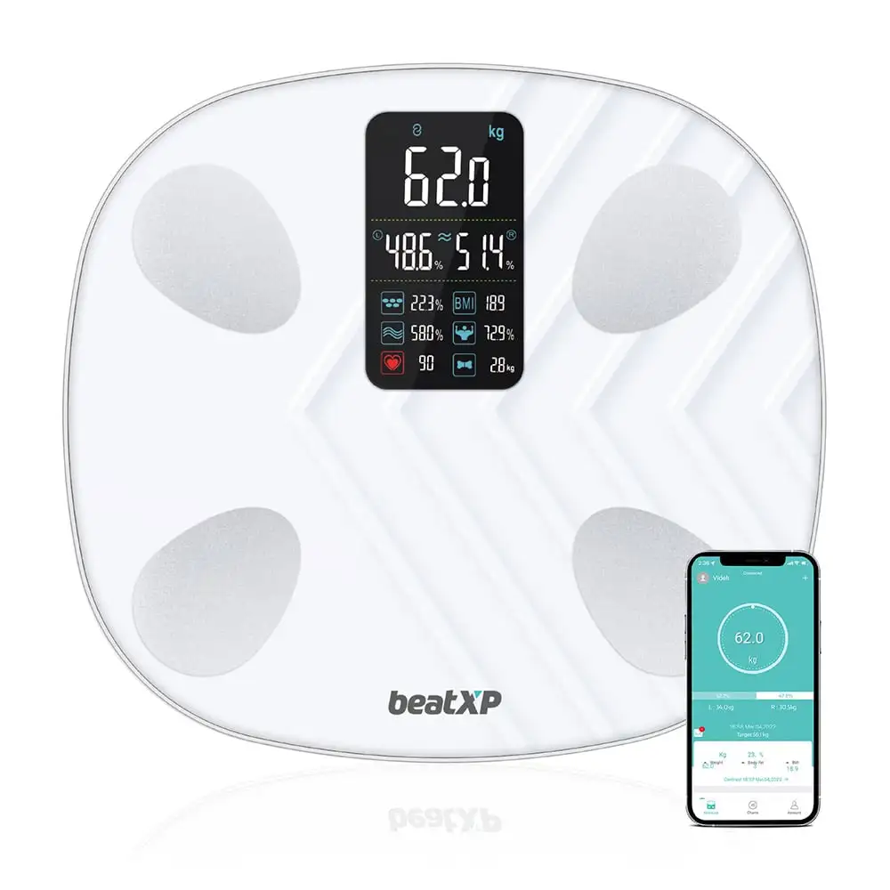 beatXP SmartPlus Prime Weighing Scale with BMI,  White