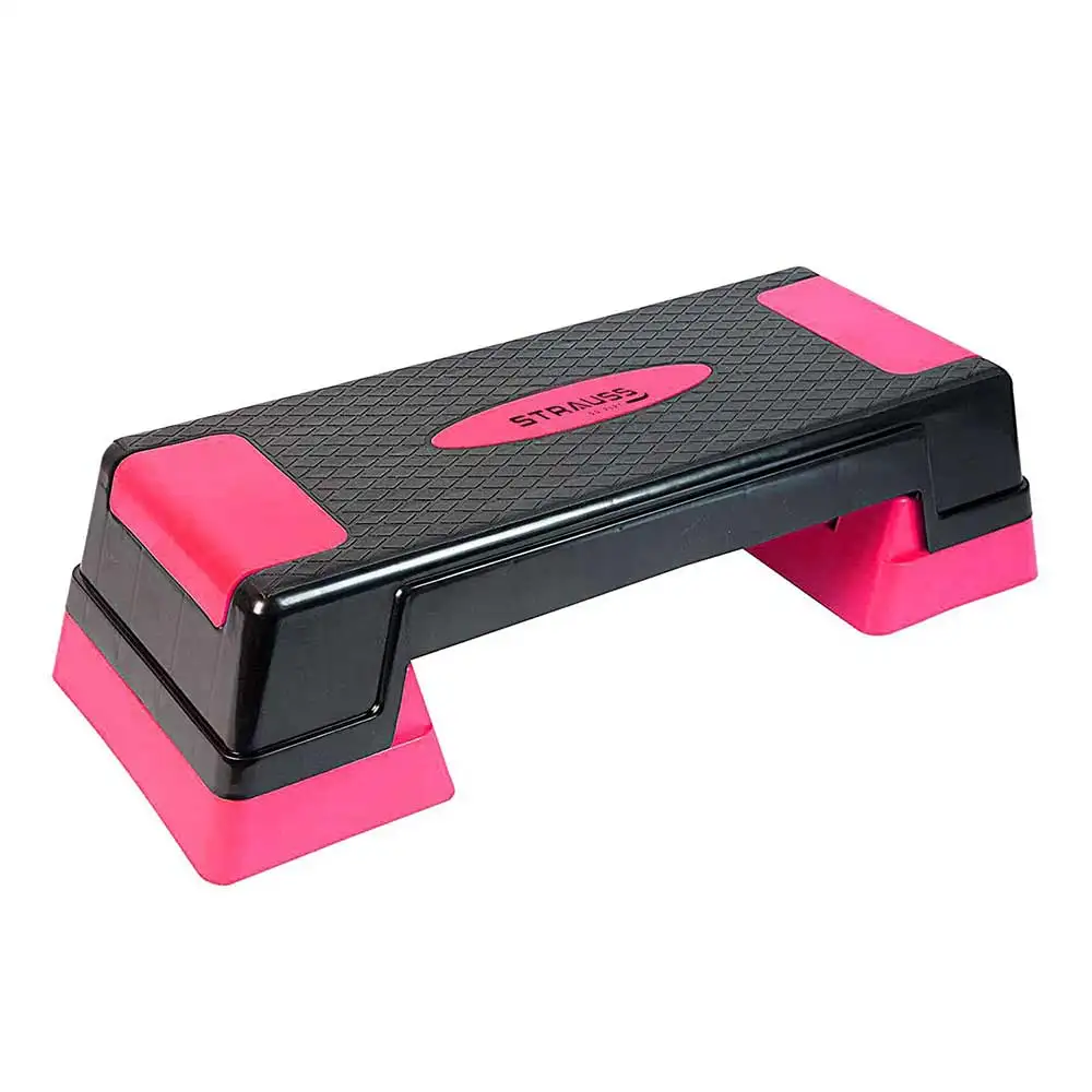 Strauss High Rise Aerobic Stepper,  Black & Pink  Free Size