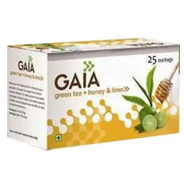 GAIA Green Tea( Honey & Lime),  25 Piece(s)/Pack  Honey & Lime