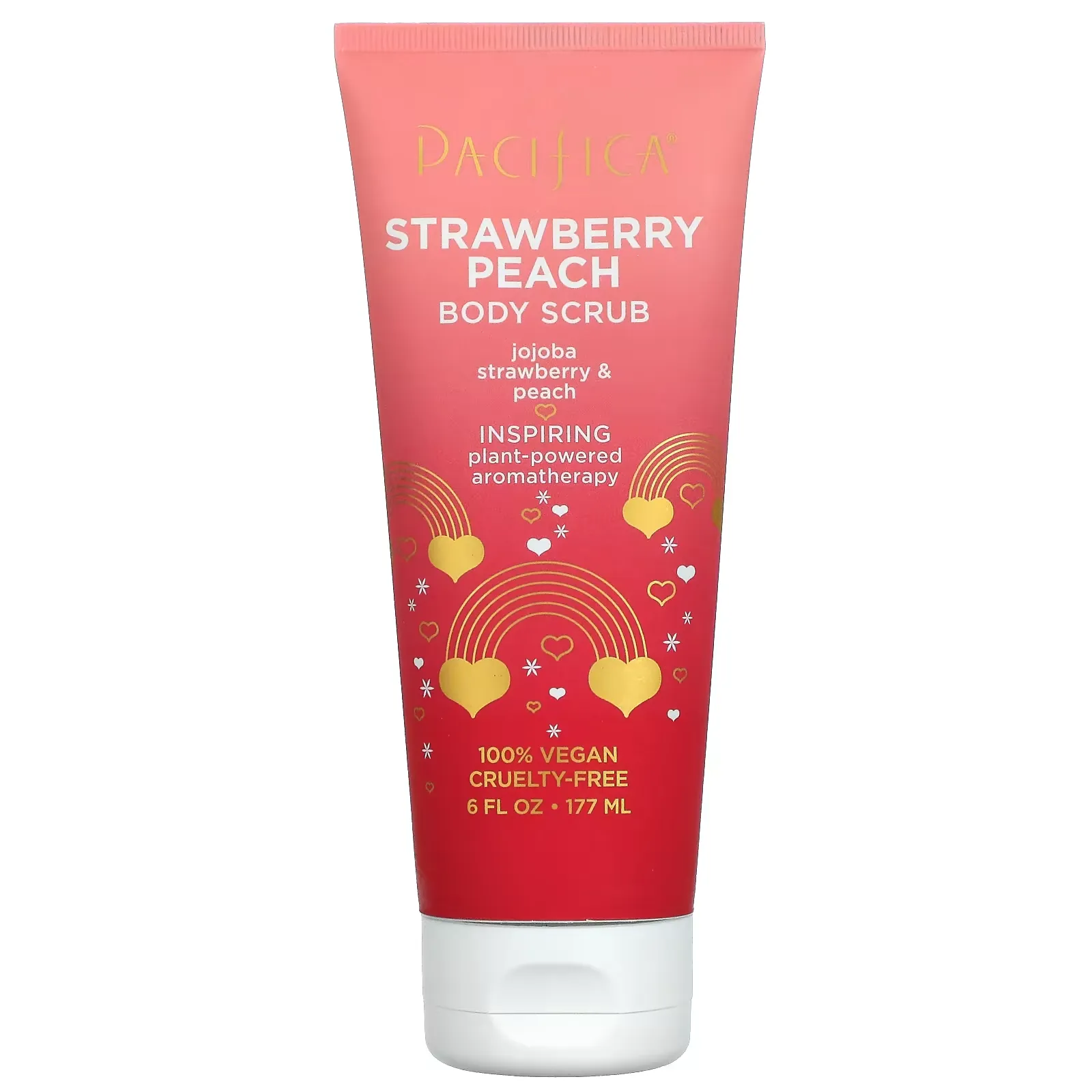 Body Scrub, Strawberry Peach, 6 fl oz (177 ml)