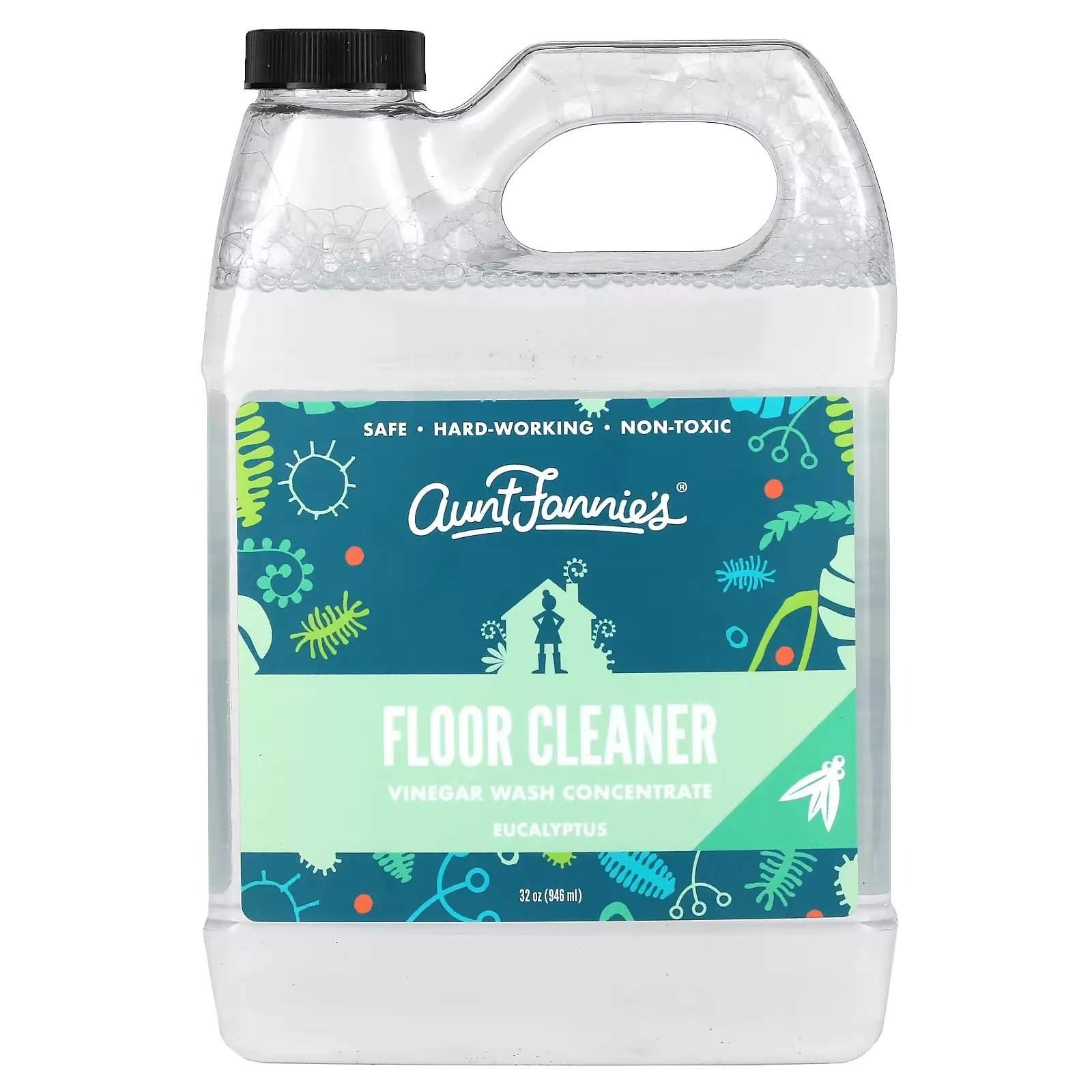 Floor Cleaner, Vinegar Wash Concentrate, Eucalyptus, 32 oz (946 ml)