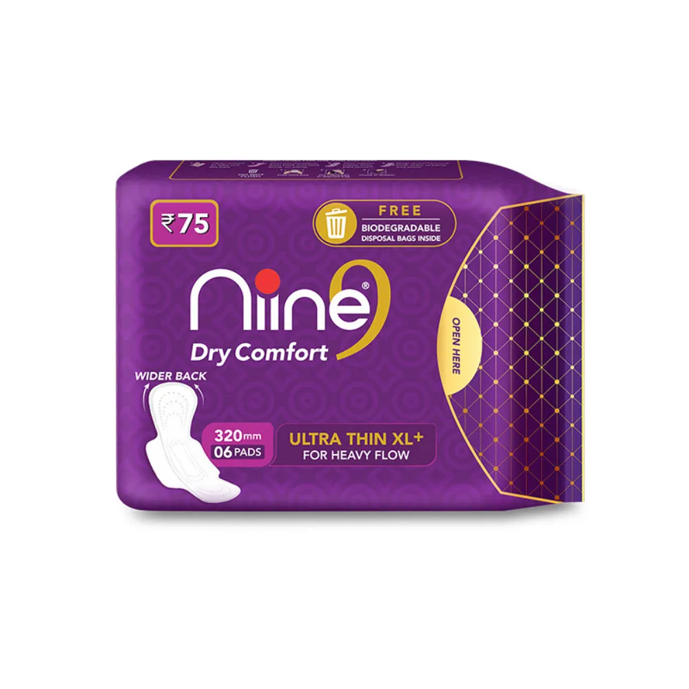 Niine Dry Comfort Sanitary Napkin Ultra Thin XL+ - 320mm