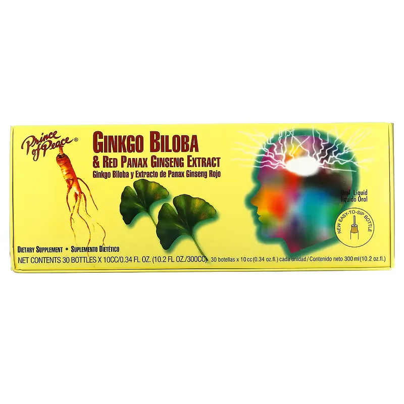 Ginkgo Biloba & Red Panax Ginseng Extract, 30 Bottles, 0.34 fl oz Each