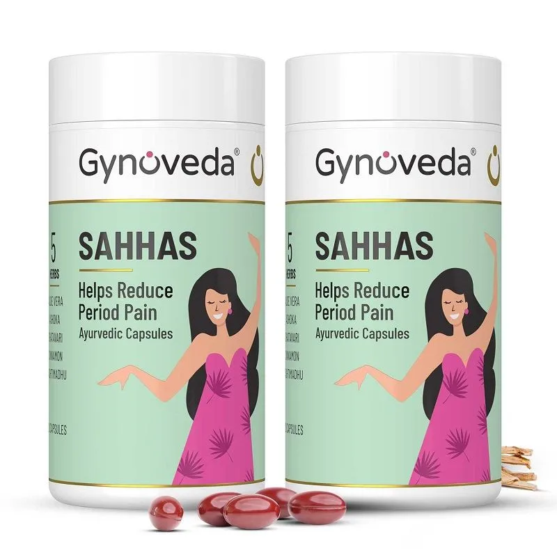 Gynoveda Sahhas Period Pain Relief Capsules - Pack Of 2