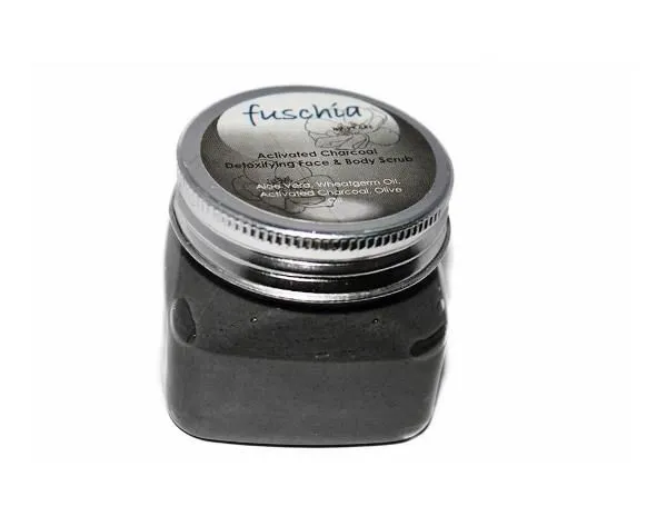 Fuschia Activated Charcoal Detoxifying Face & Body Scrub