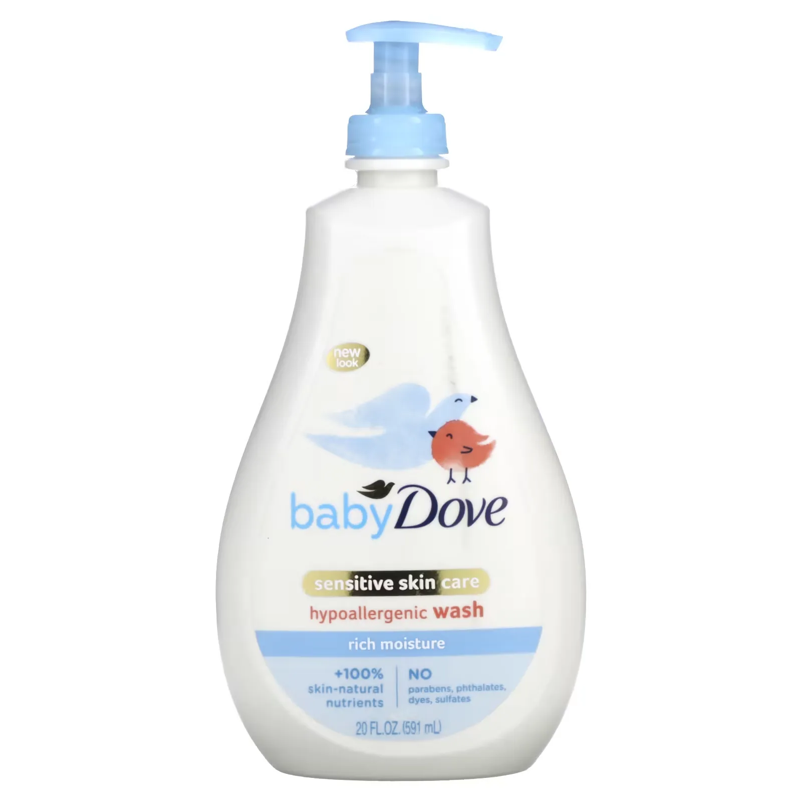 Baby, Sensitive Skin Care, Hypoallergenic Wash, Rich Moisture, 20 fl oz (591 ml)