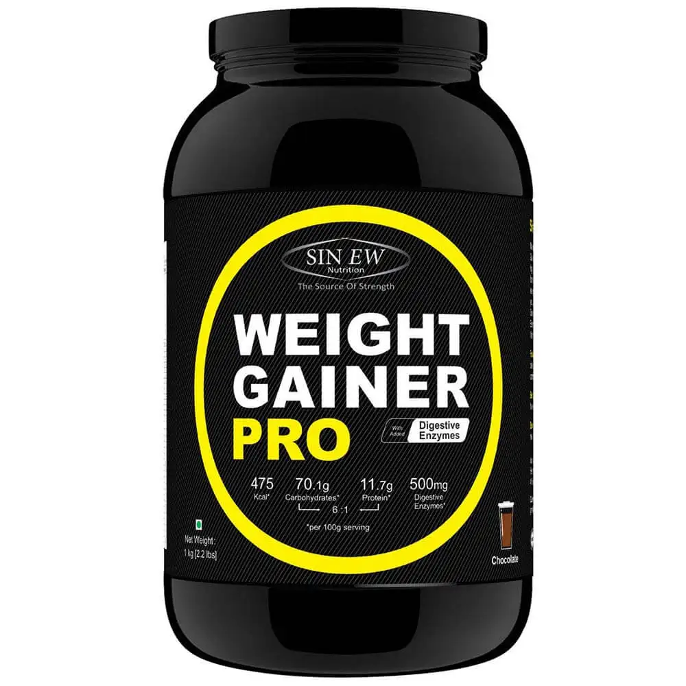 Sinew Nutrition Weight Gainer Pro with Digestive Enzymes,  2.2 lb  Chocolate