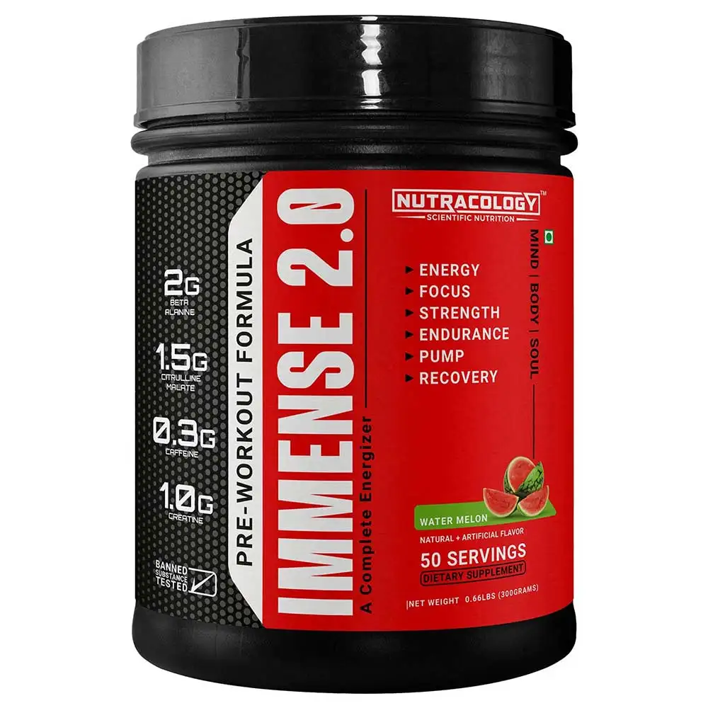 Nutracology Immense 2.0 Preworkout Formula,  0.66 lb  Watermelon