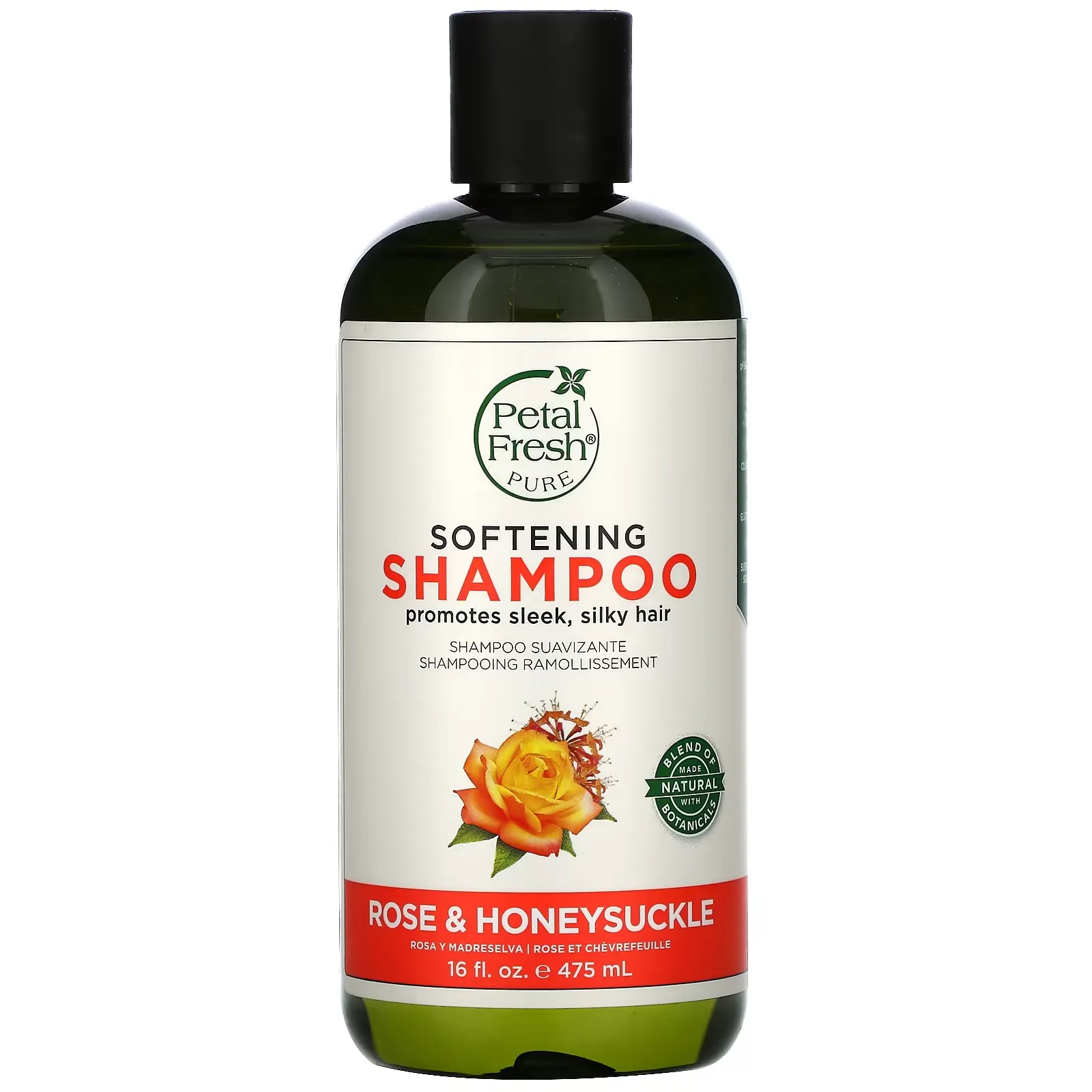 Softening Shampoo, Rose & Honeysuckle, 16 fl oz (475 ml)