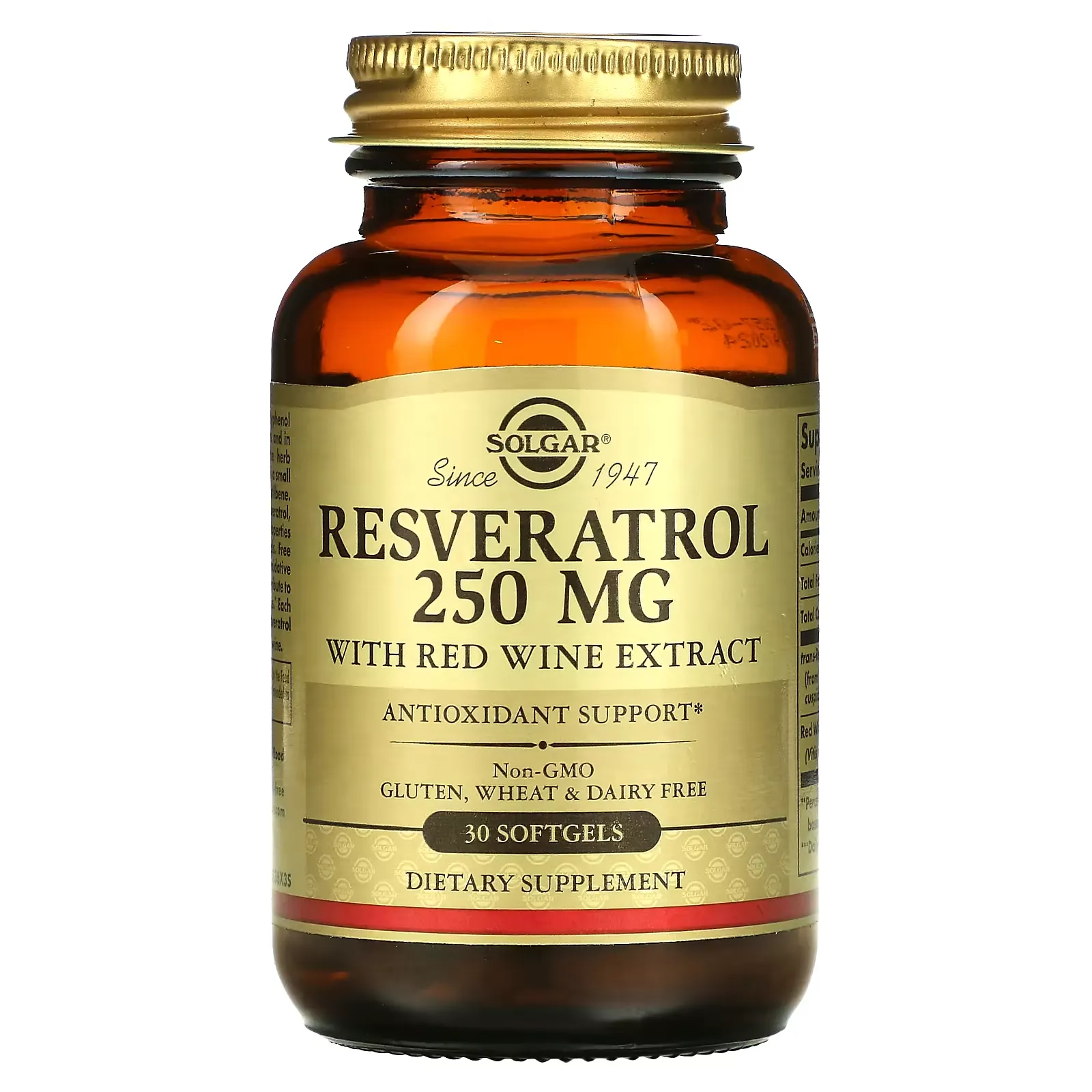 Resveratrol, 250 mg, 30 Softgels