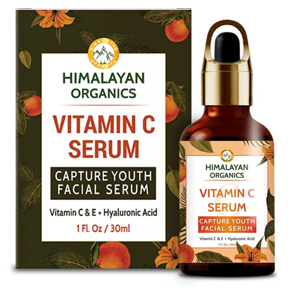 Himalayan Organics Vitamin C Serum,  30 ml  with Hyaluronic Acid and Vitamin E