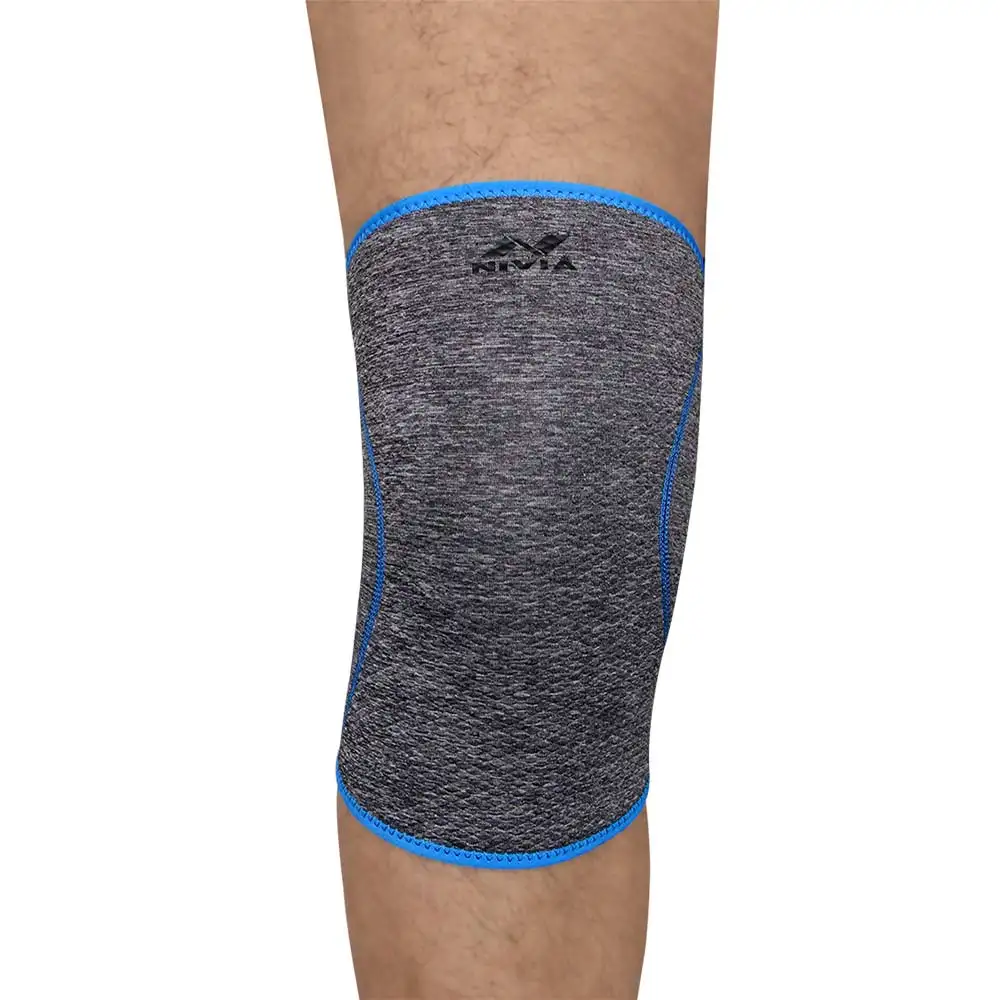 Nivia Orthopedic Knee Support Slip-In Type (MB-10),  Grey-Black  Small