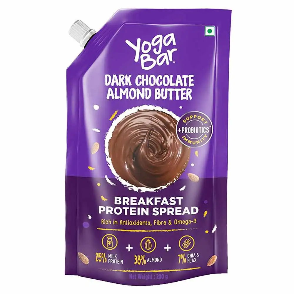 Yogabar Breakfast Protein Spread,  Dark Chocolate Almond Butter  0.200 kg