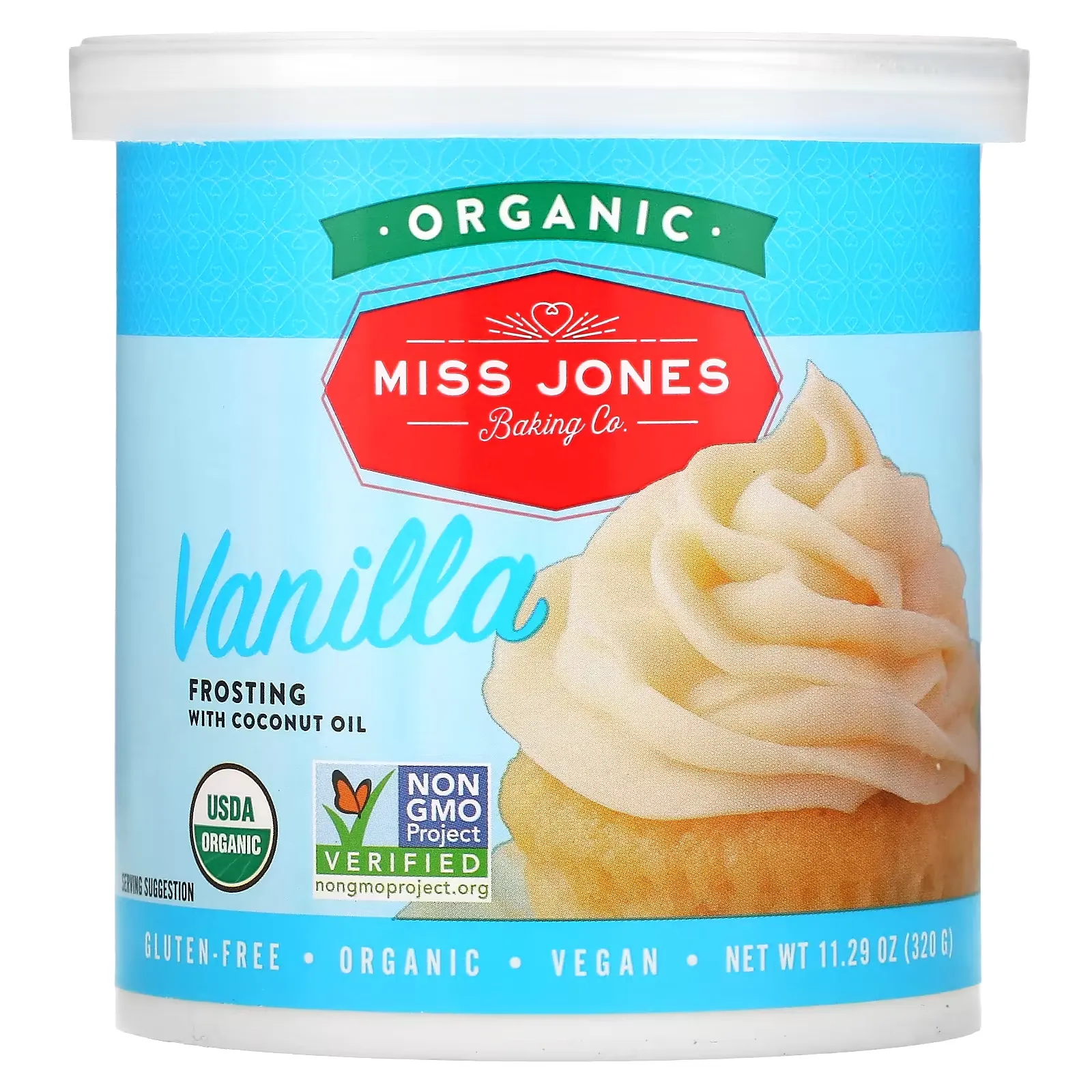 Organic Frosting, Vanilla, 11.29 oz (320 g)