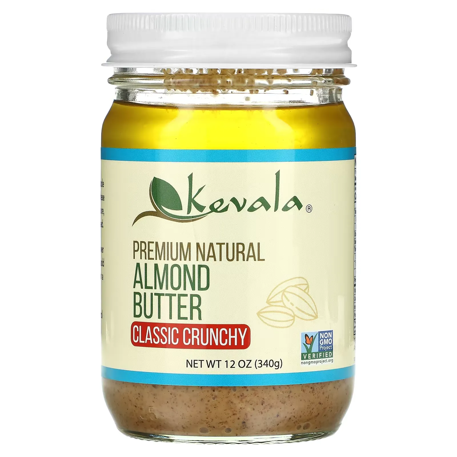 Almond Butter, Classic Crunchy, 12 oz (340 g)