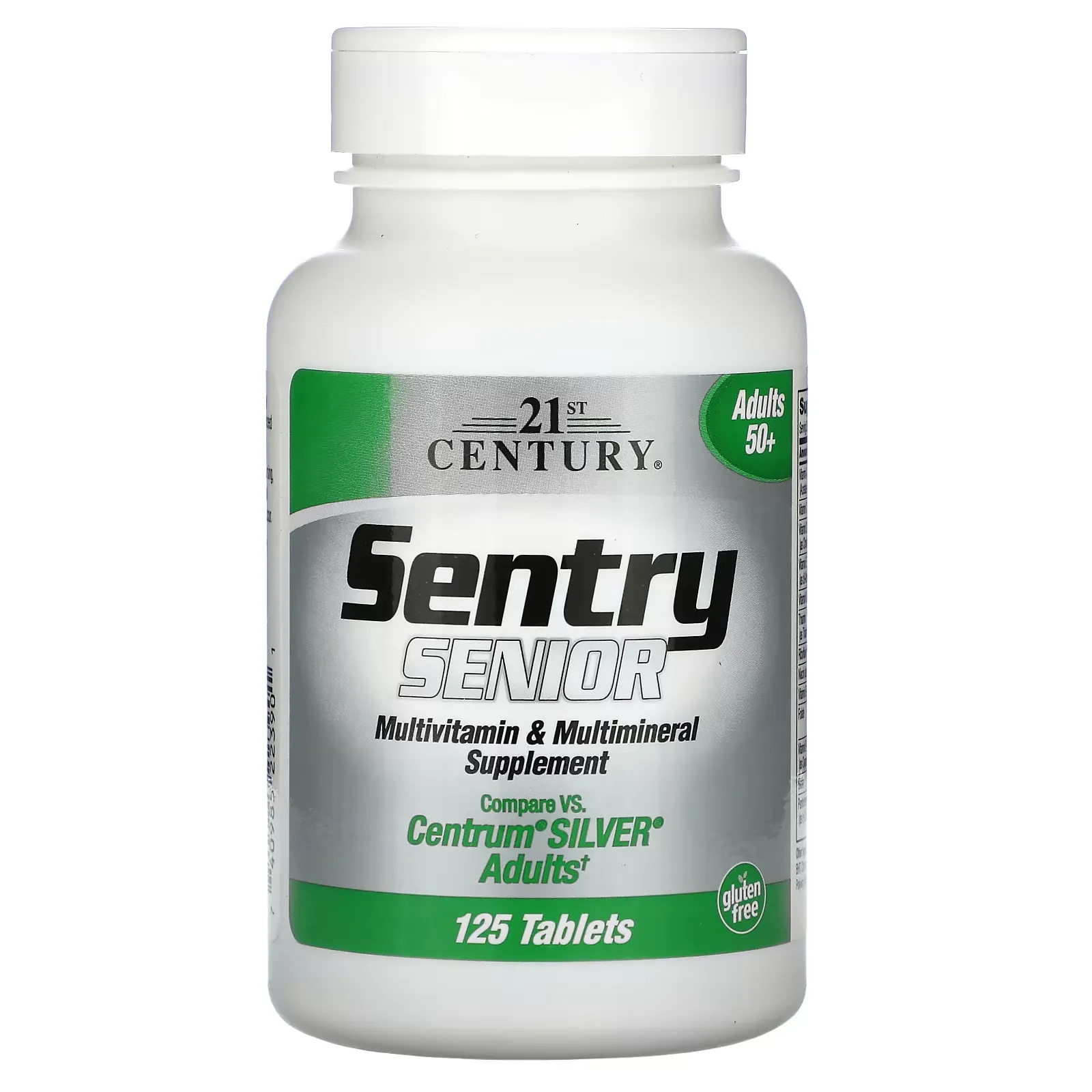 Sentry Senior, Multivitamin & Multimineral Supplement, Adults 50+, 125 Tablets