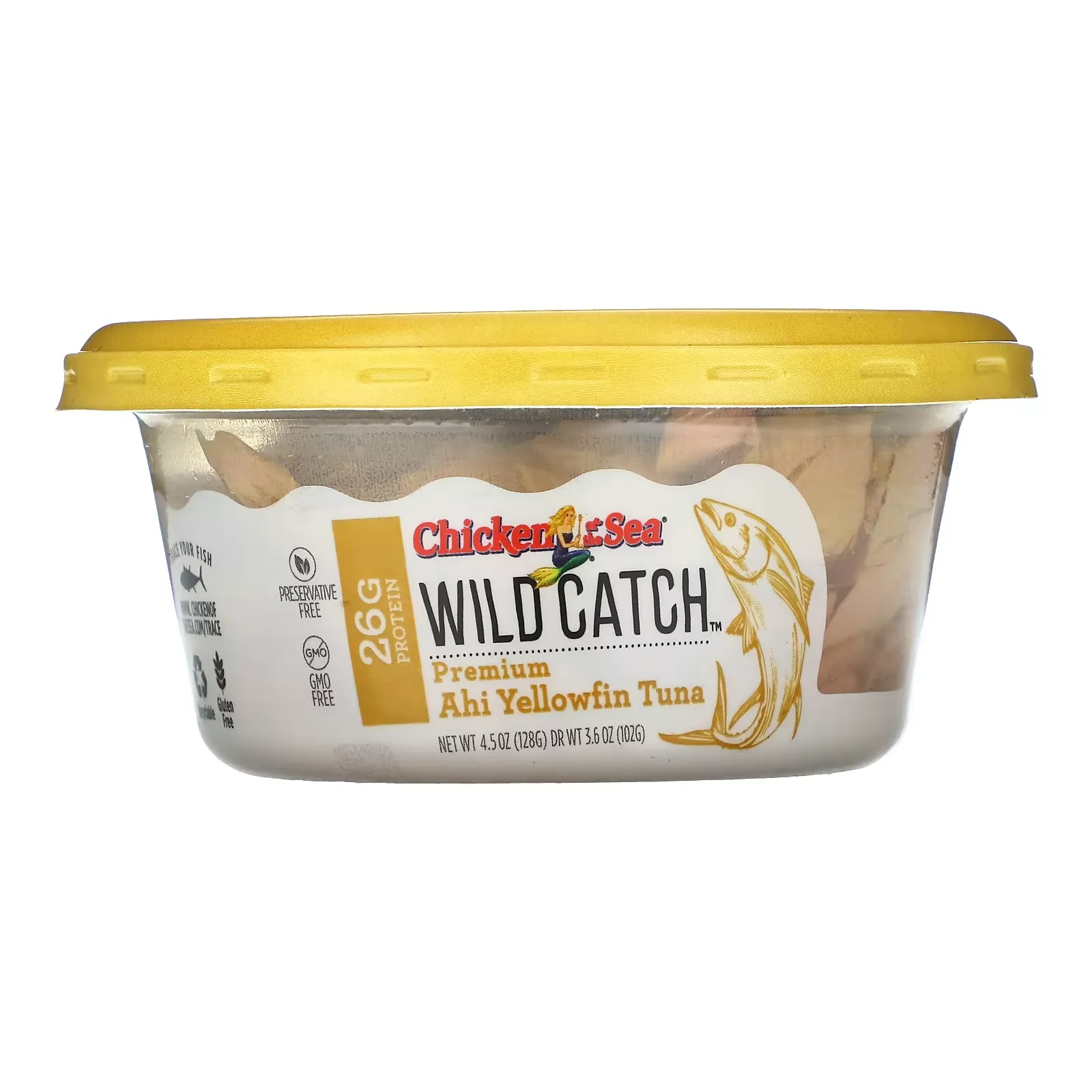 Wild Catch, Premium Ahi Yellowfin Tuna, 4.5 oz ( 128 g)