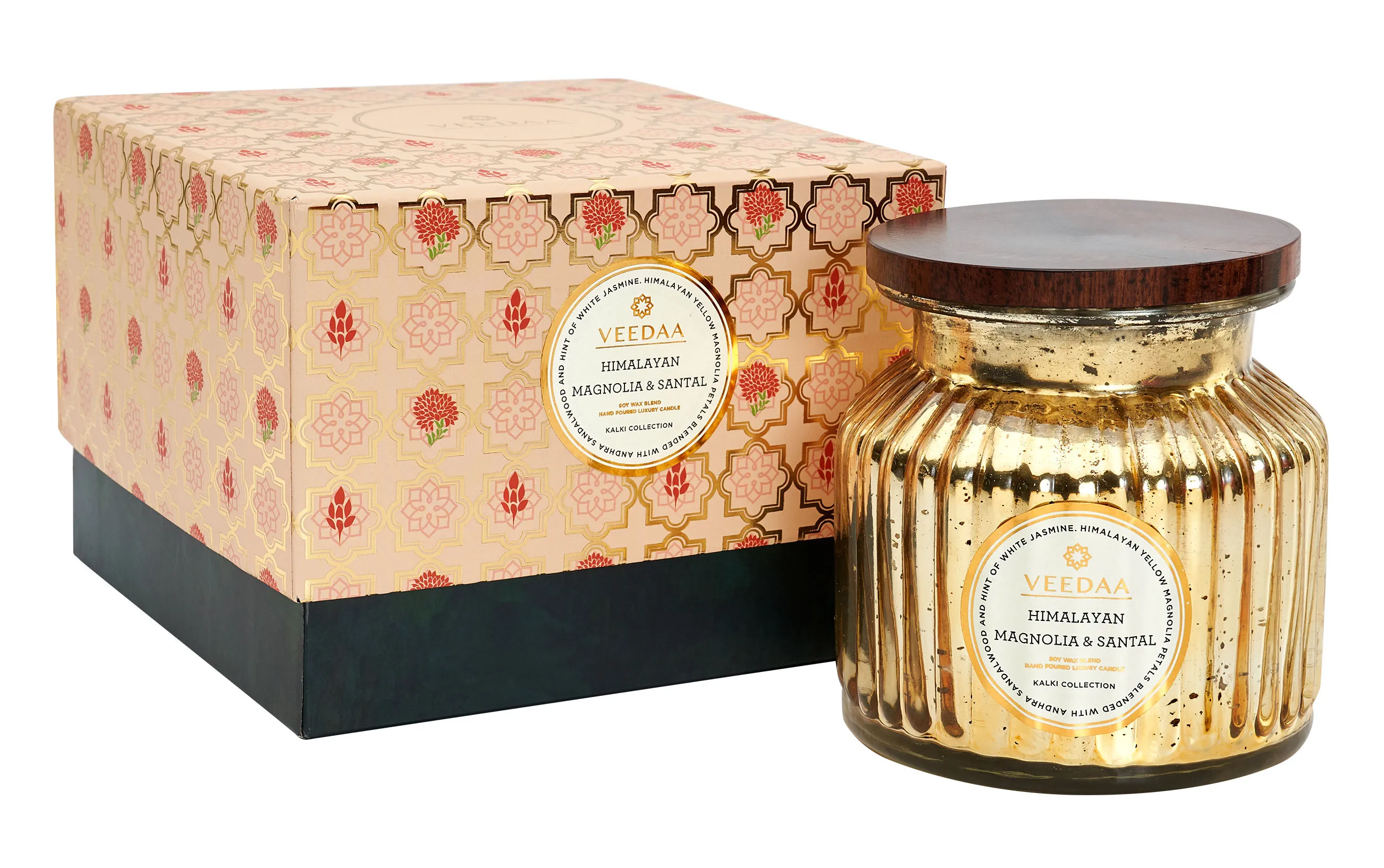 Veedaa Himalayan Magnolia & Santal Mercury Glass Scented Candle