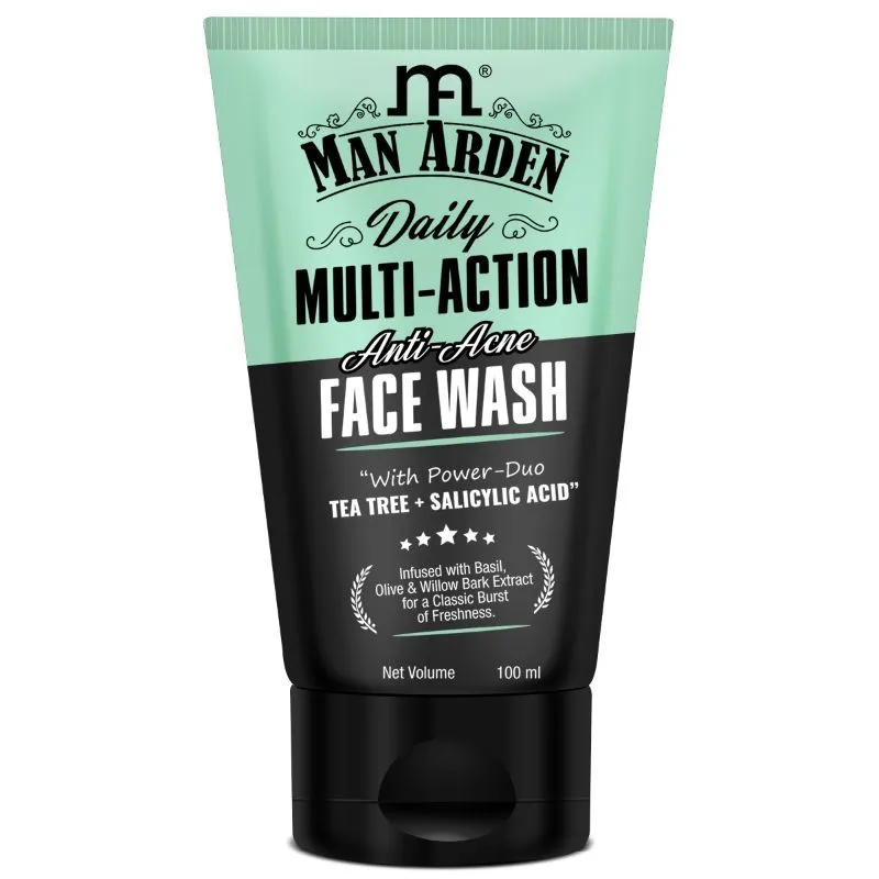 Man Arden Daily Multi-Action Anti Acne Face Wash Tea Tree + Salicylic Acid For Oily Skin