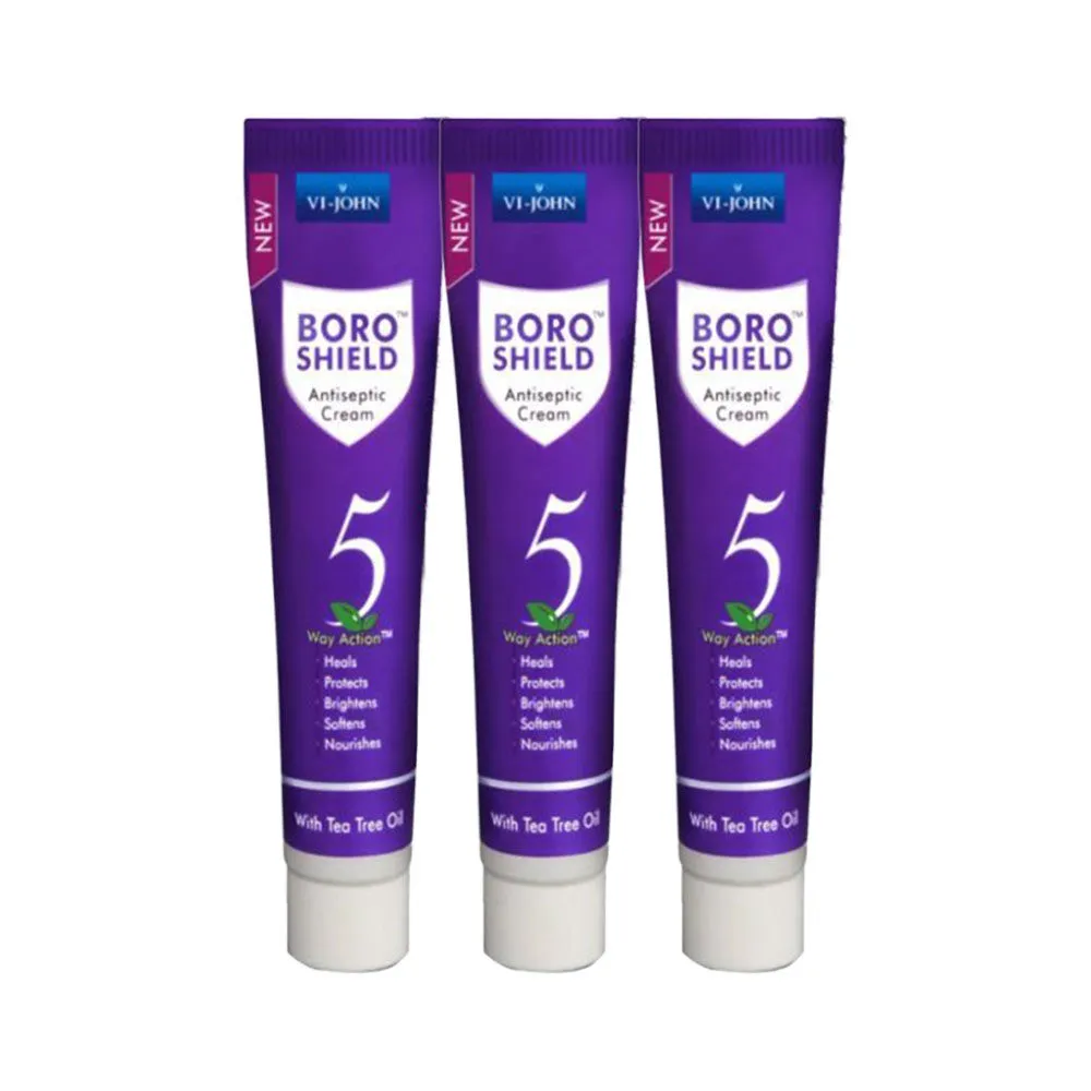 VI-JOHN Boroshield Antiseptic Cream - Pack of 3