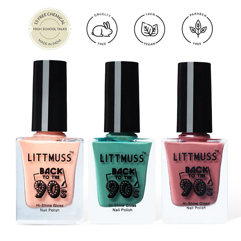 Littmuss High School Talks Back To The 90's Hi-shine Gloss Nail Polish Combo