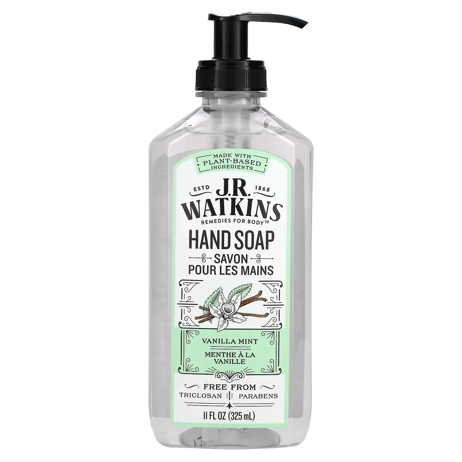 Hand Soap, Vanilla Mint, 11 fl oz (325 ml)