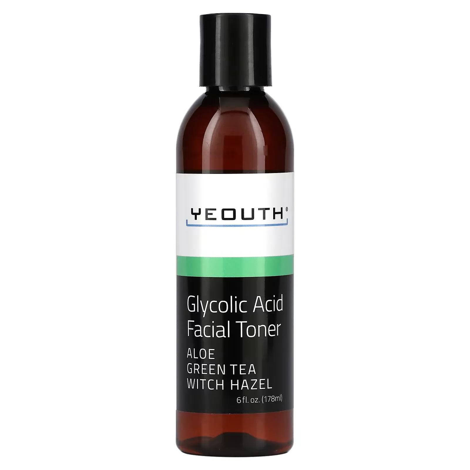 Glycolic Acid Facial Toner, Aloe Green Tea Witch Hazel, 6 fl oz (178 ml)