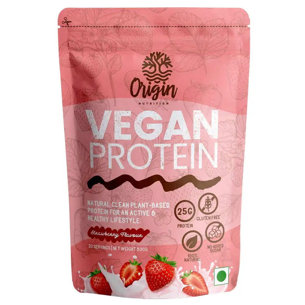 Origin Nutrition Vegan Protein Powder,  Strawberry  1.83 lb