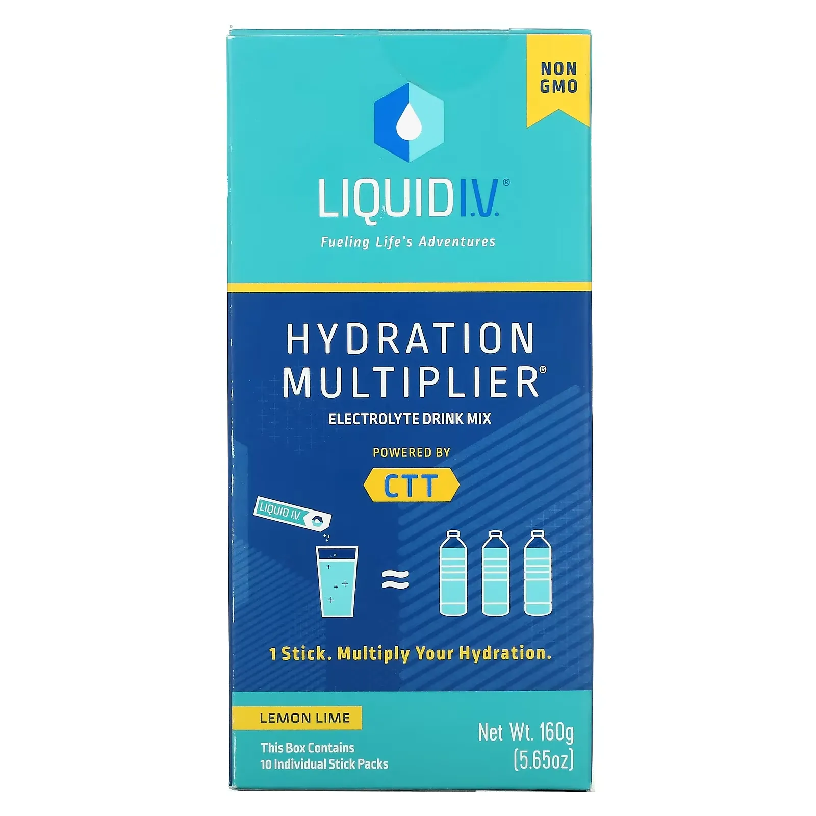 Hydration Multiplier, Electrolyte Drink Mix, Lemon Lime, 10 Individual Stick Packs, 0.56 oz (16 g) Each