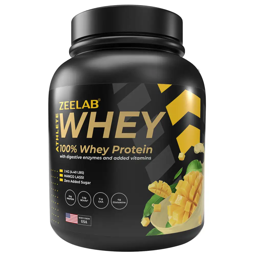 Zeelab Athlete 100% Whey Protein,  4.4 lb  Mango Lassi