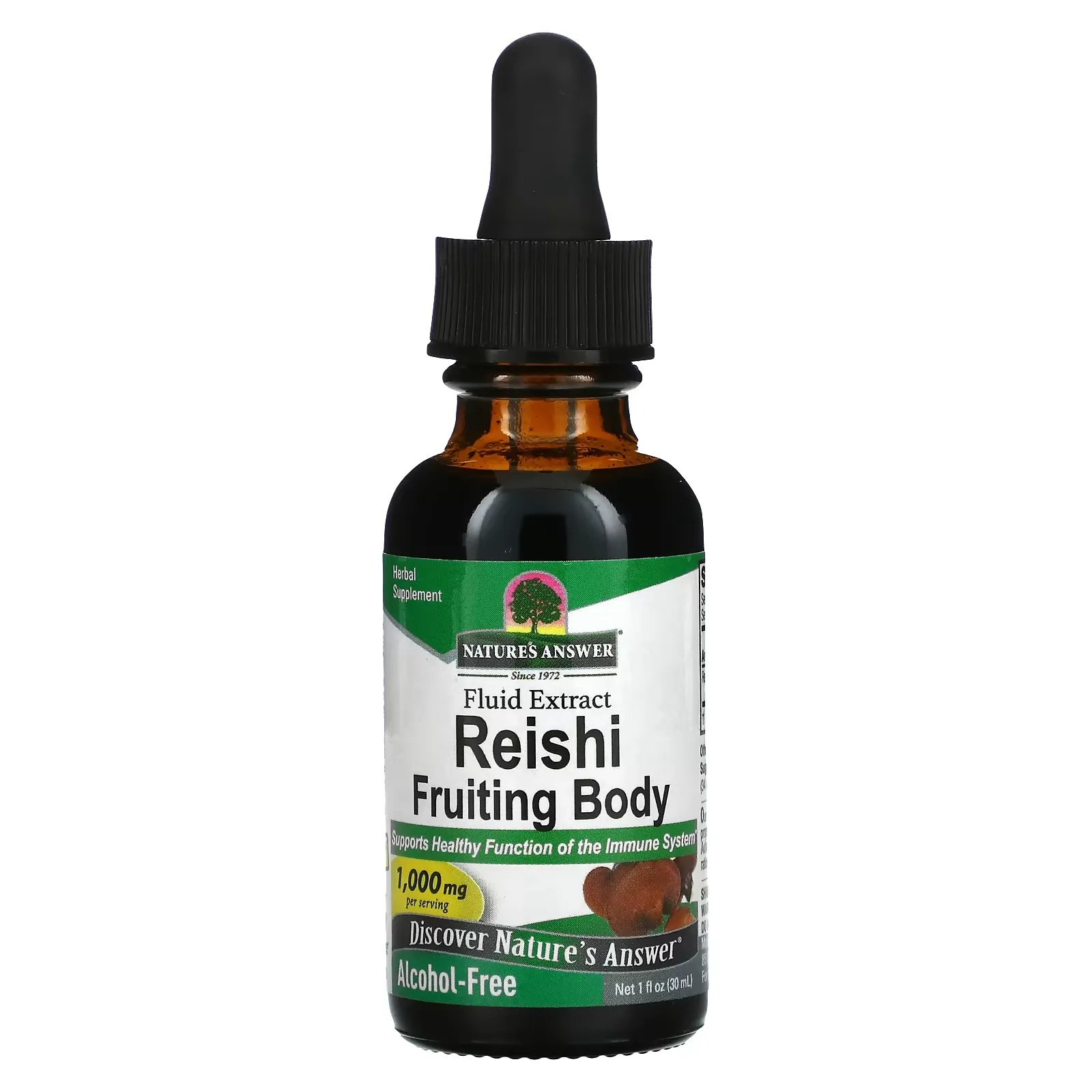 Reishi Fruiting Body, Alcohol-Free, 1,000 mg, 1 fl oz (30 ml)