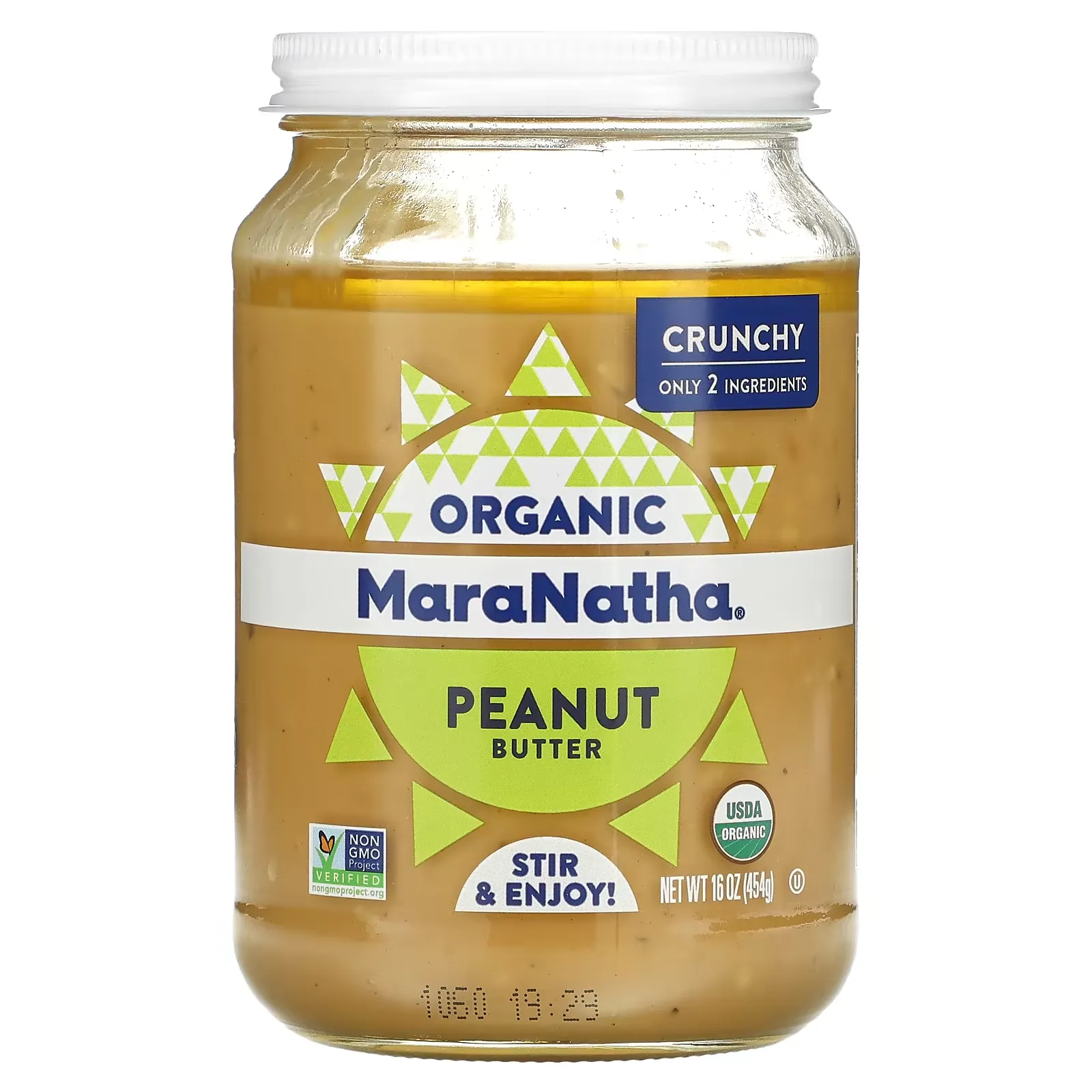 Organic Peanut Butter, Crunchy, 16 oz (454 g)