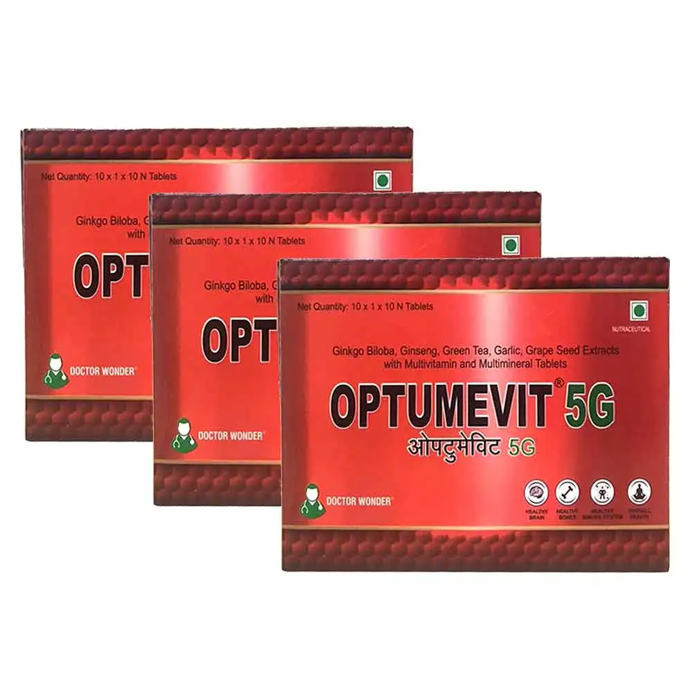 Dr Wonder Optumevit 5G Multivitamin & Multimineral,  10 tablet(s)  Unflavoured (Pack of 3)