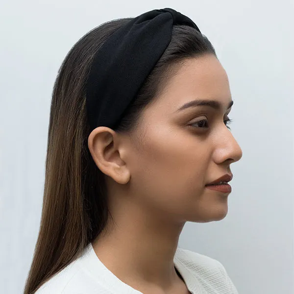 Elaa Betty Cooper In Textured Black Jersey Headband