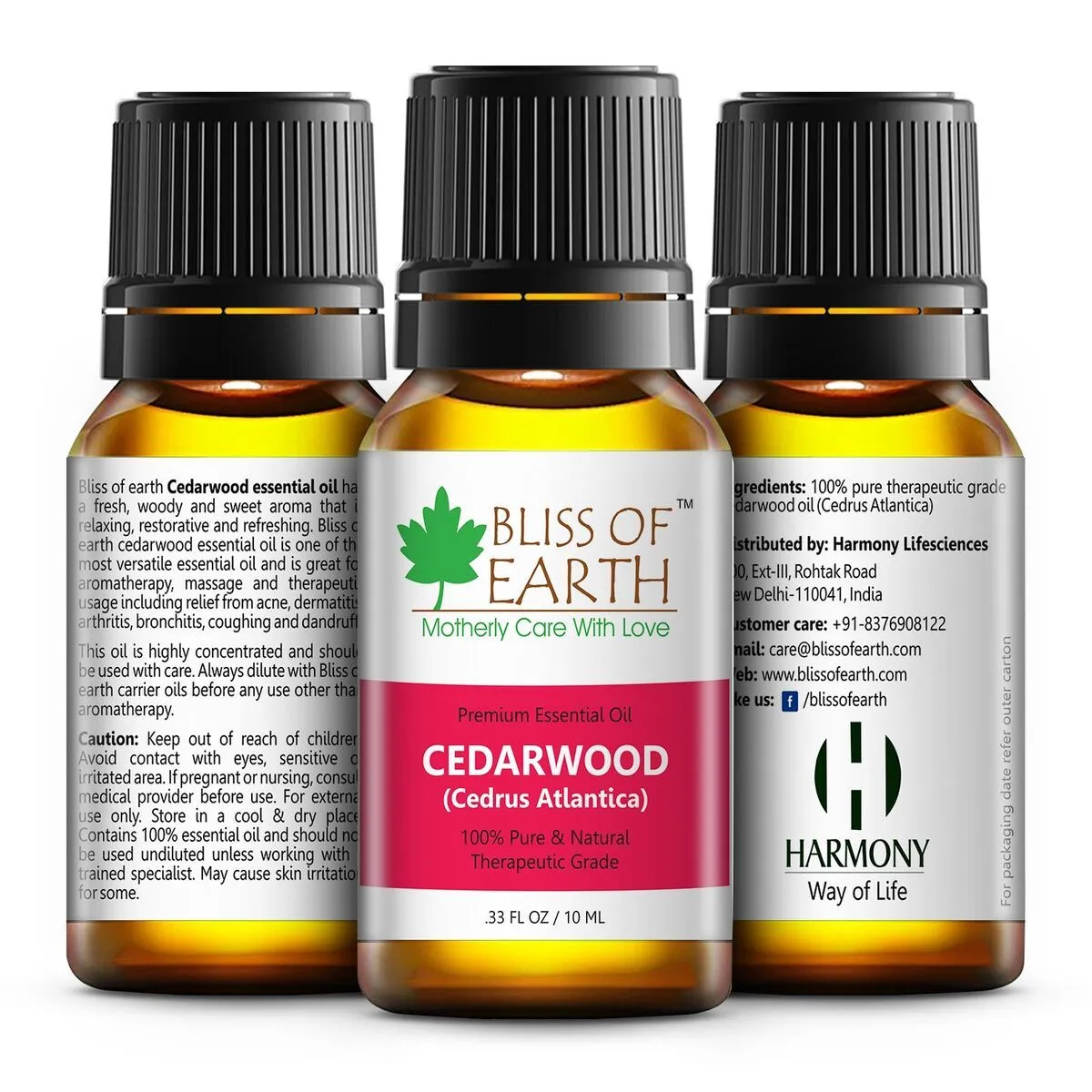 Bliss Of Earth Cedarwood Premium Essential Oil